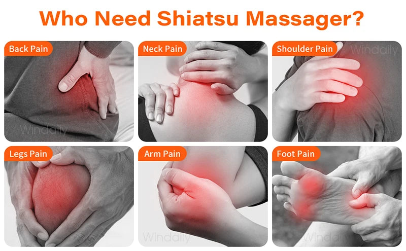 4D Shiatsu Neck and Shoulder Massager With Heat