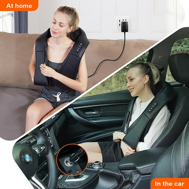 4D Shiatsu Neck and Shoulder Massager With Heat