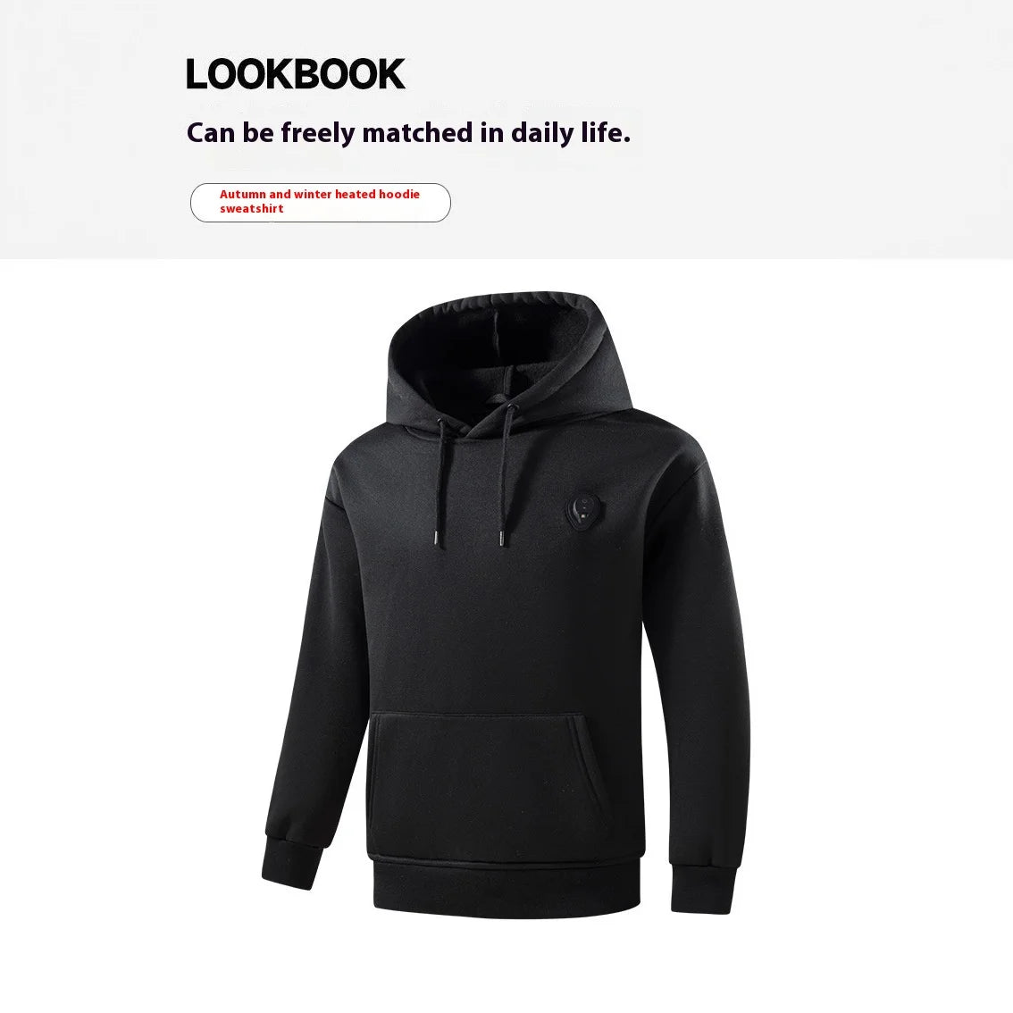 New Winter Smart Five Zone Heating Hooded Sweatshirt Loose Casual Comfortable Warm Fit For Men And Women Electric Heating