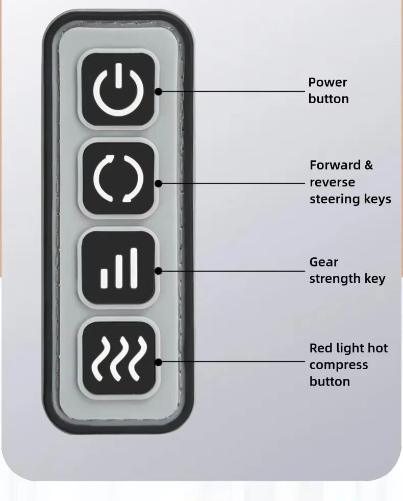 Multifunction Electric U-Shaped Neck Massager Shawl with 4 Buttons Shiatsu Kneading Heating Fatigue Relief Best Gift for Parents