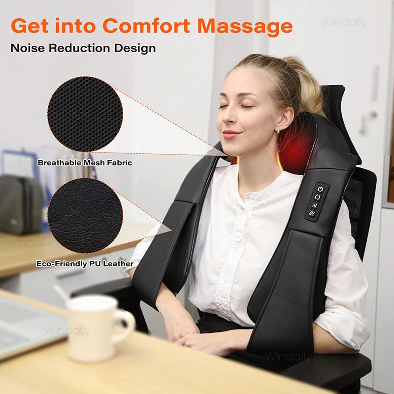 4D Shiatsu Neck and Shoulder Massager With Heat