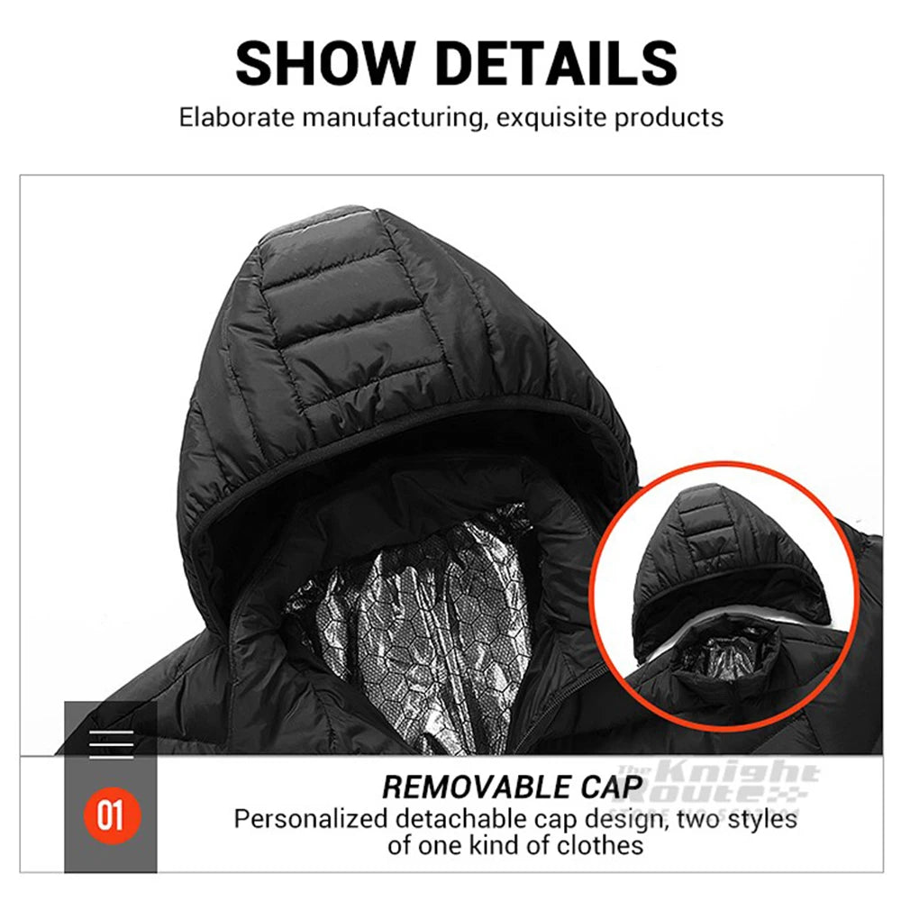 40 Areas Heated Jacket Winter Men's Women's Motorcycle Jacket USB Electric Heating Jacket Heated Vest Moto Thermal Clothing Coat