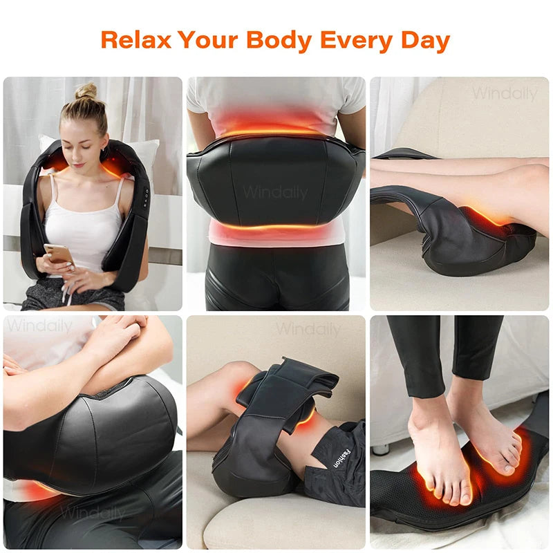 4D Shiatsu Neck and Shoulder Massager With Heat